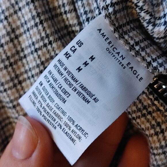 American Eagle Outfitters AEO AE Size Medium M Puffer Cropped Coat Reversible - Picture 7 of 15